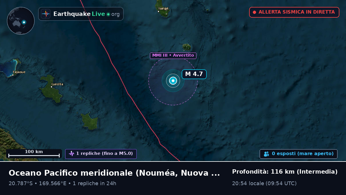 Oceano Pacifico meridionale (Nuova Caledonia)