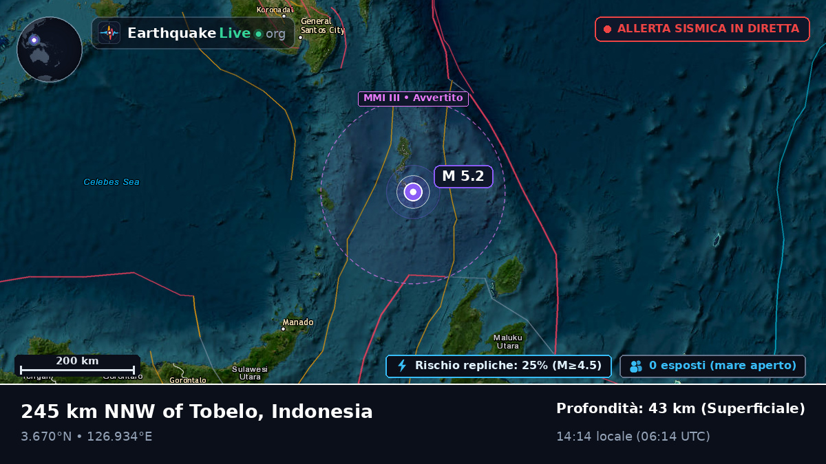Oceano Pacifico settentrionale (Indonesia)