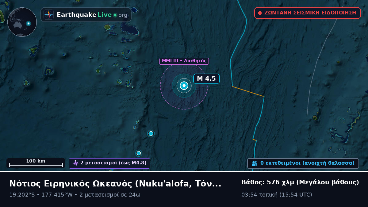 Νότιος Ειρηνικός Ωκεανός (Τόνγκα)