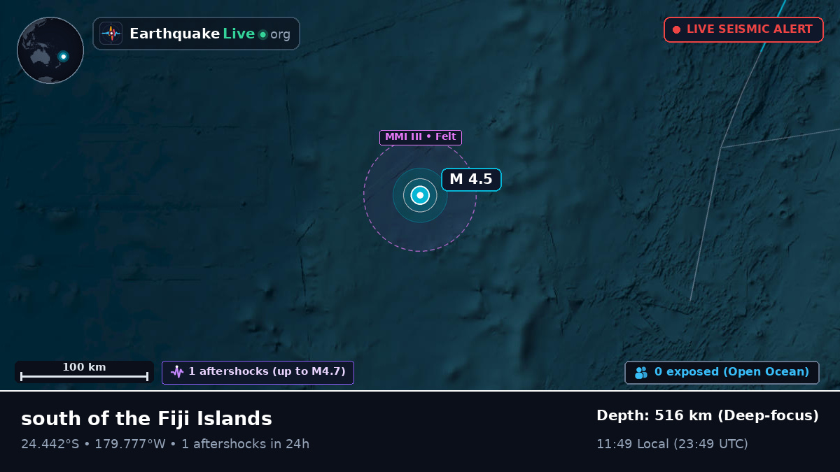 South Pacific Ocean (Kermadec Islands)