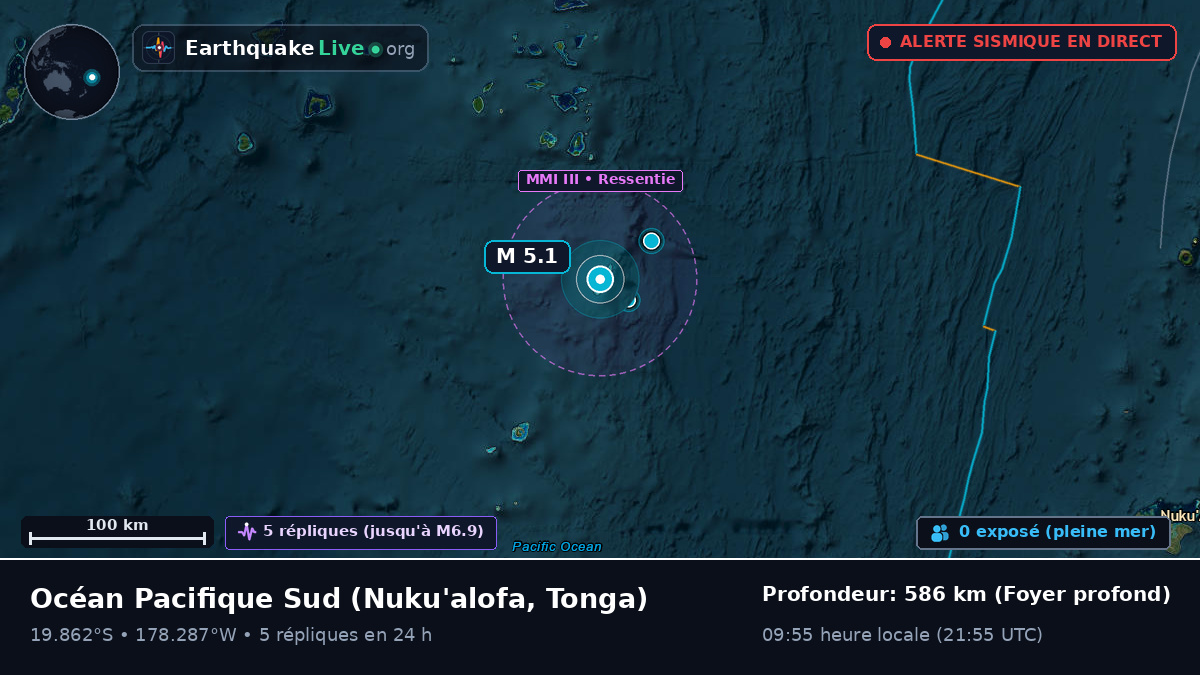 Océan Pacifique Sud (Tonga)