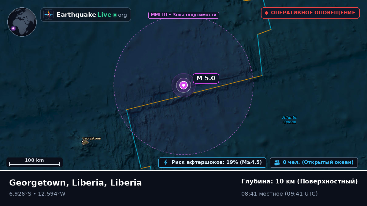Южная часть Атлантического океана (Liberia)