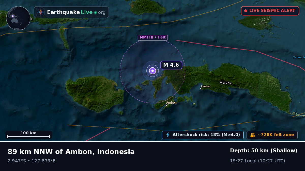 Off the coast of Ambon, Indonesia