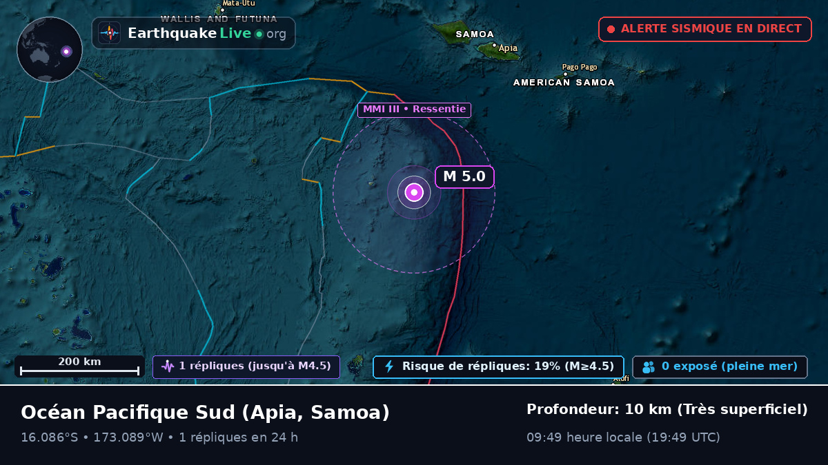 Océan Pacifique Sud (Samoa)