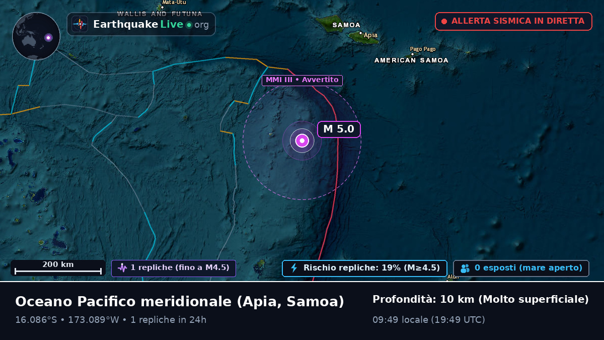 Oceano Pacifico meridionale (Samoa)