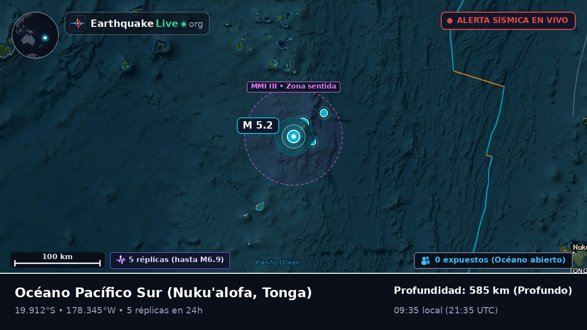 Océano Pacífico Sur (Tonga)