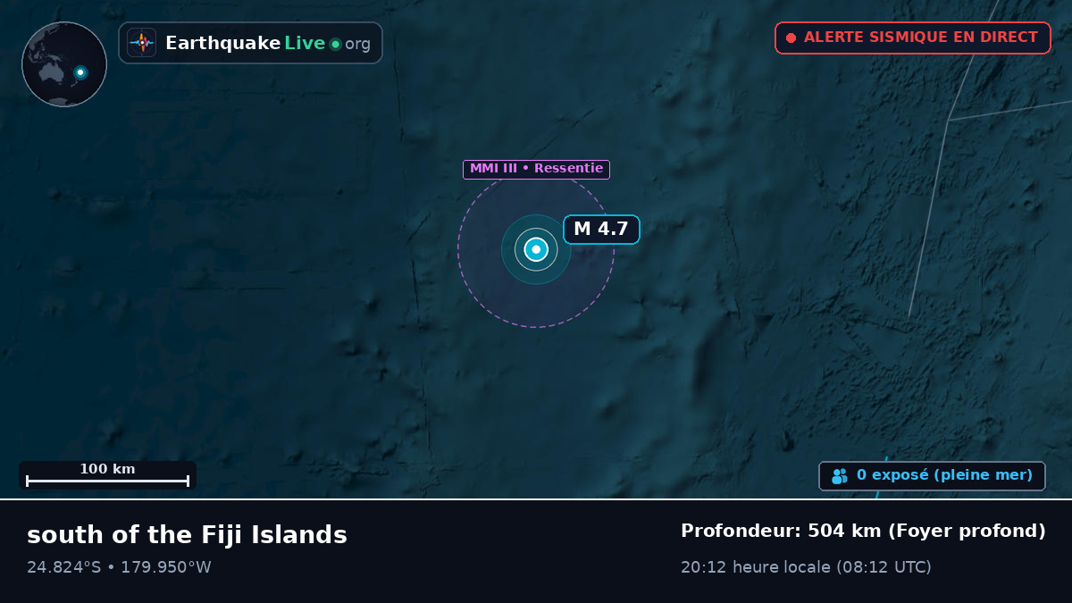Océan Pacifique Sud (Kermadec Islands)