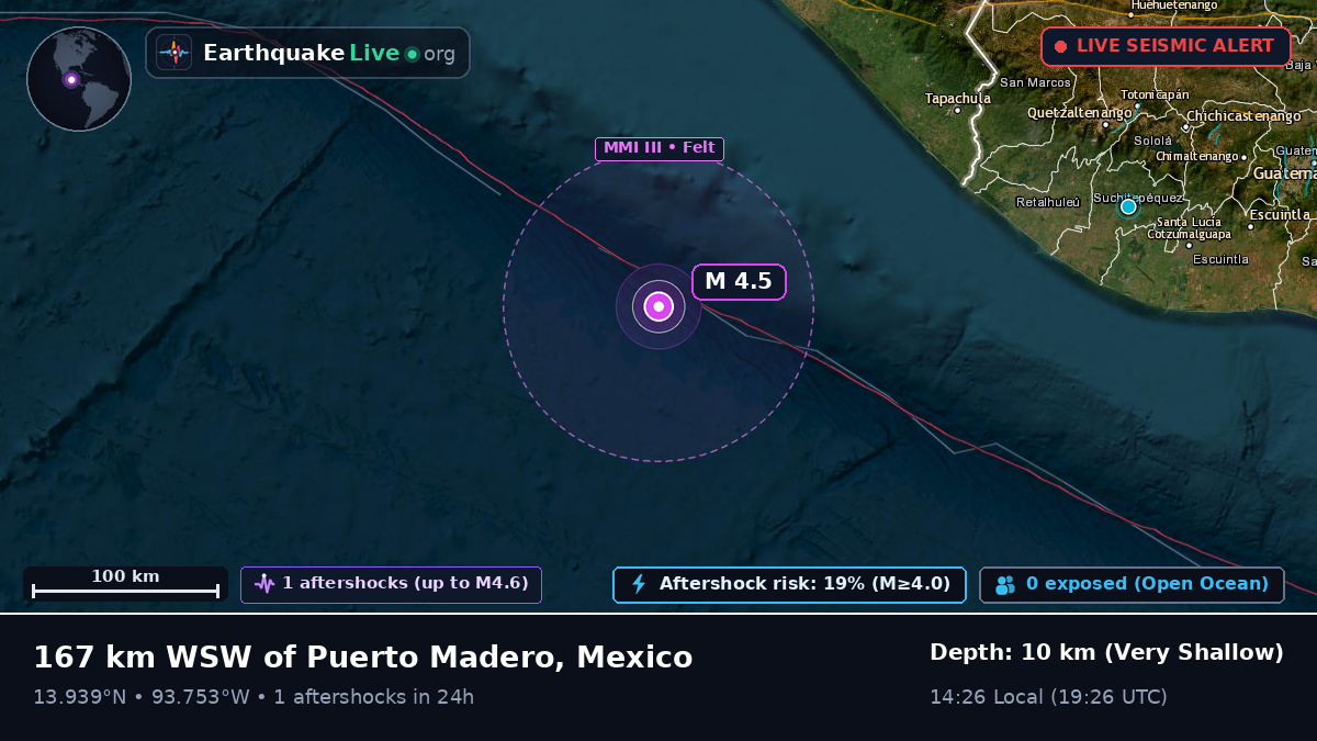Off the coast of Tapachula, Mexico