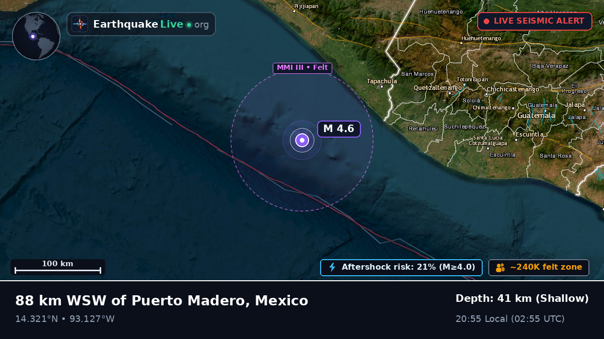 Off the coast of Tapachula, Mexico