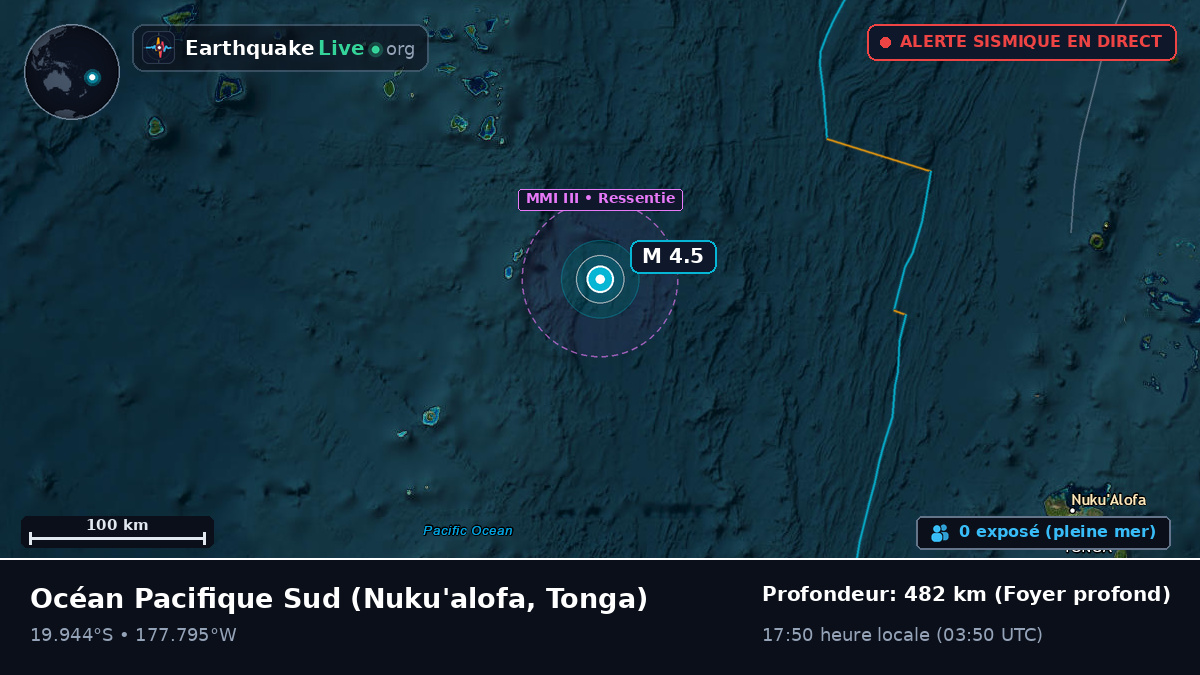 Océan Pacifique Sud (Tonga)