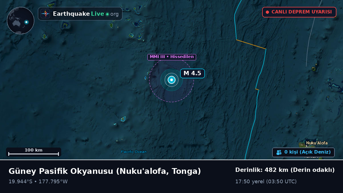 Güney Pasifik Okyanusu (Tonga)