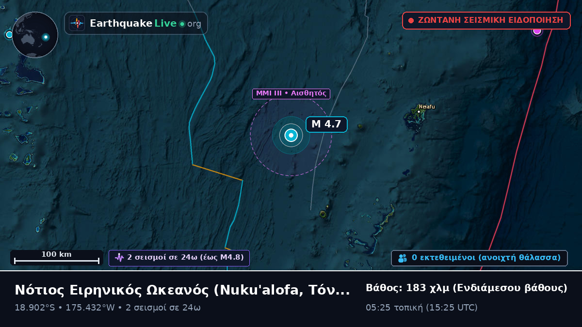 Νότιος Ειρηνικός Ωκεανός (Τόνγκα)