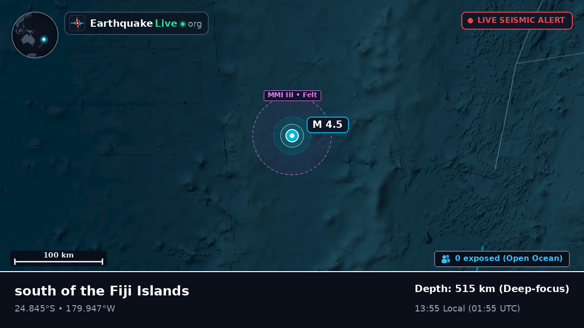 South Pacific Ocean (Kermadec Islands)