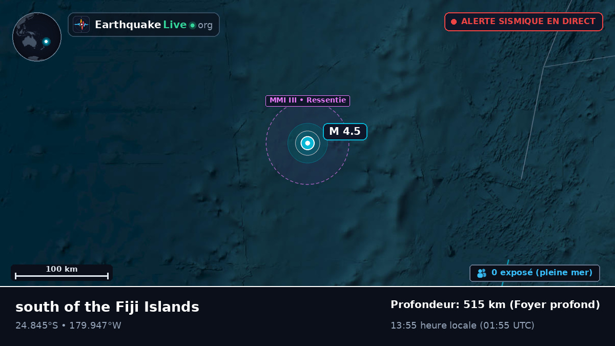 Océan Pacifique Sud (Kermadec Islands)