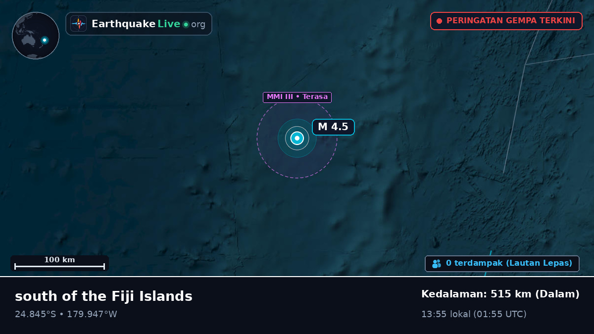 Samudra Pasifik Selatan (Kermadec Islands)
