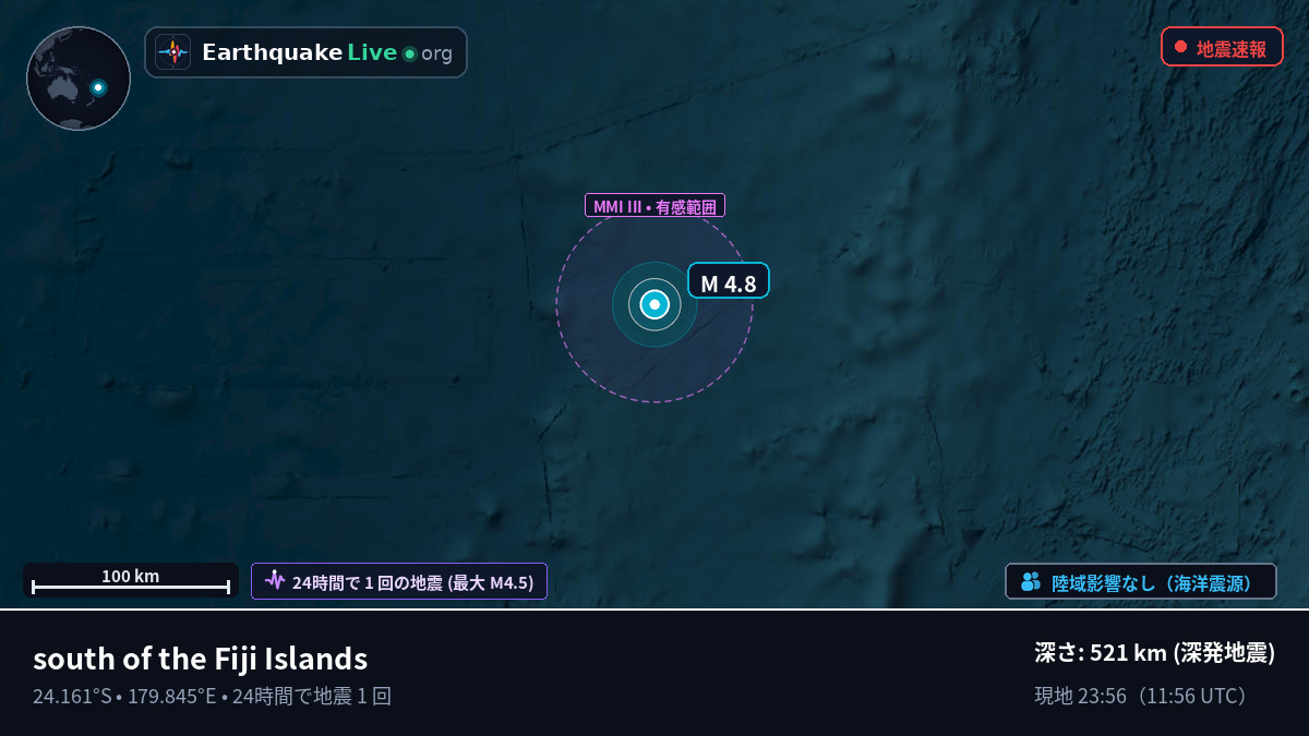 南太平洋 (Kermadec Islands)