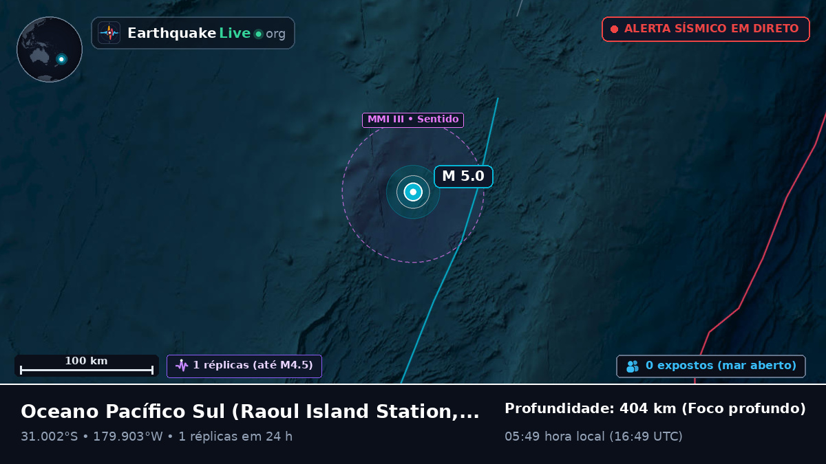 Oceano Pacífico Sul (Kermadec Islands)