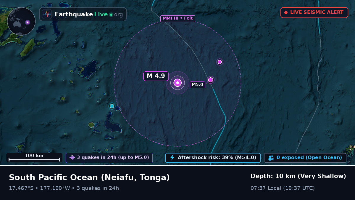 South Pacific Ocean (Tonga)