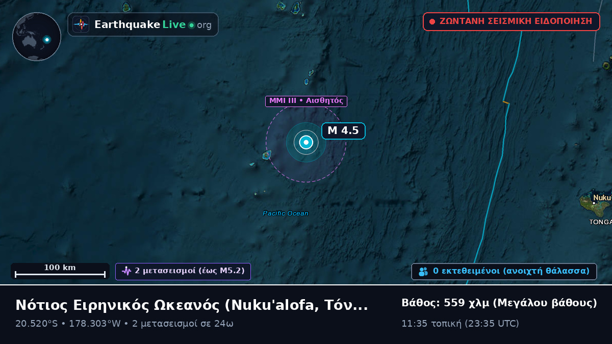 Νότιος Ειρηνικός Ωκεανός (Τόνγκα)