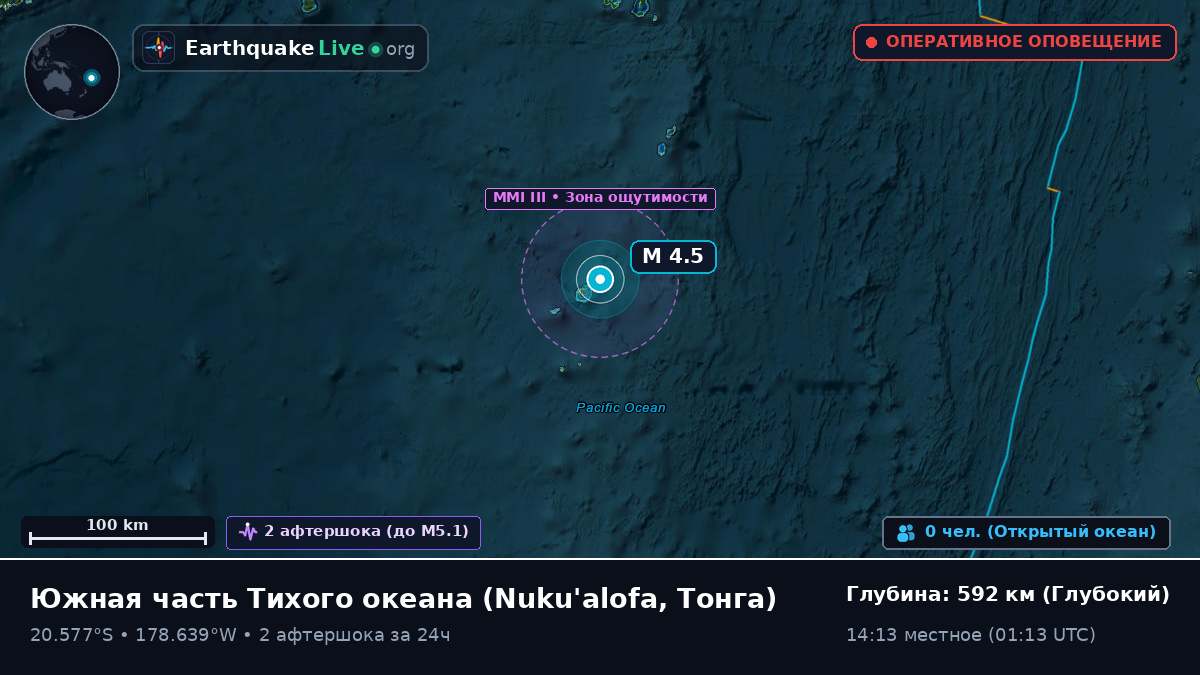 Южная часть Тихого океана (Тонга)