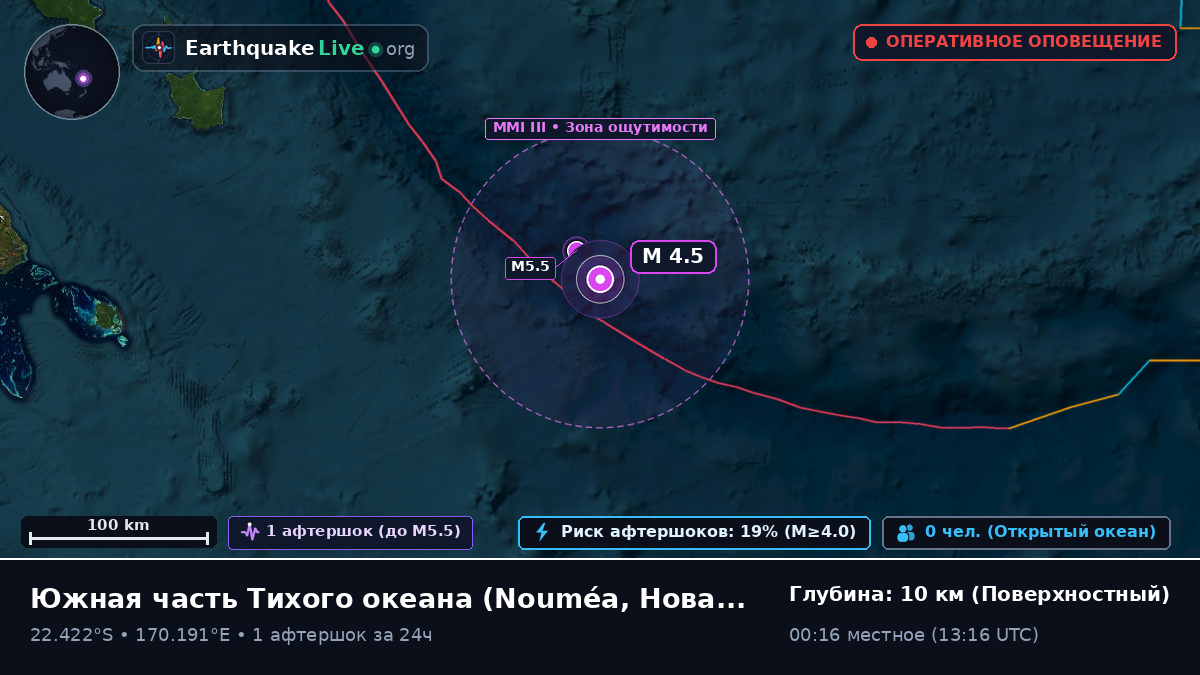 Южная часть Тихого океана (Новая Каледония)