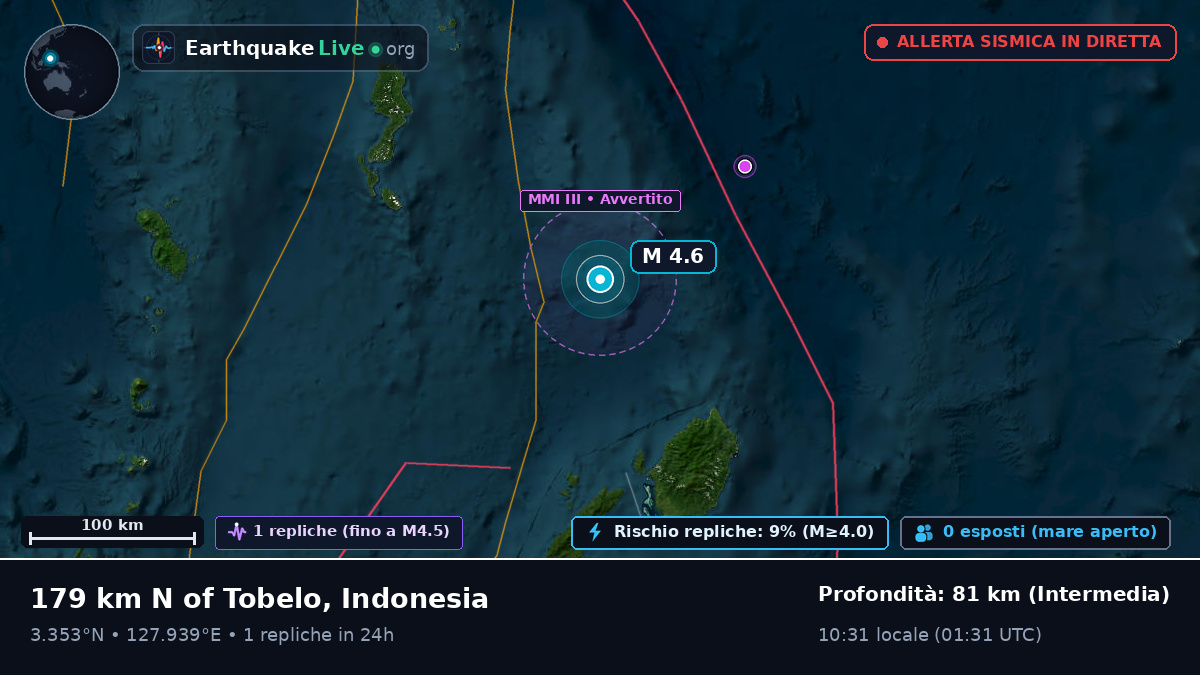 Oceano Pacifico settentrionale (Indonesia)