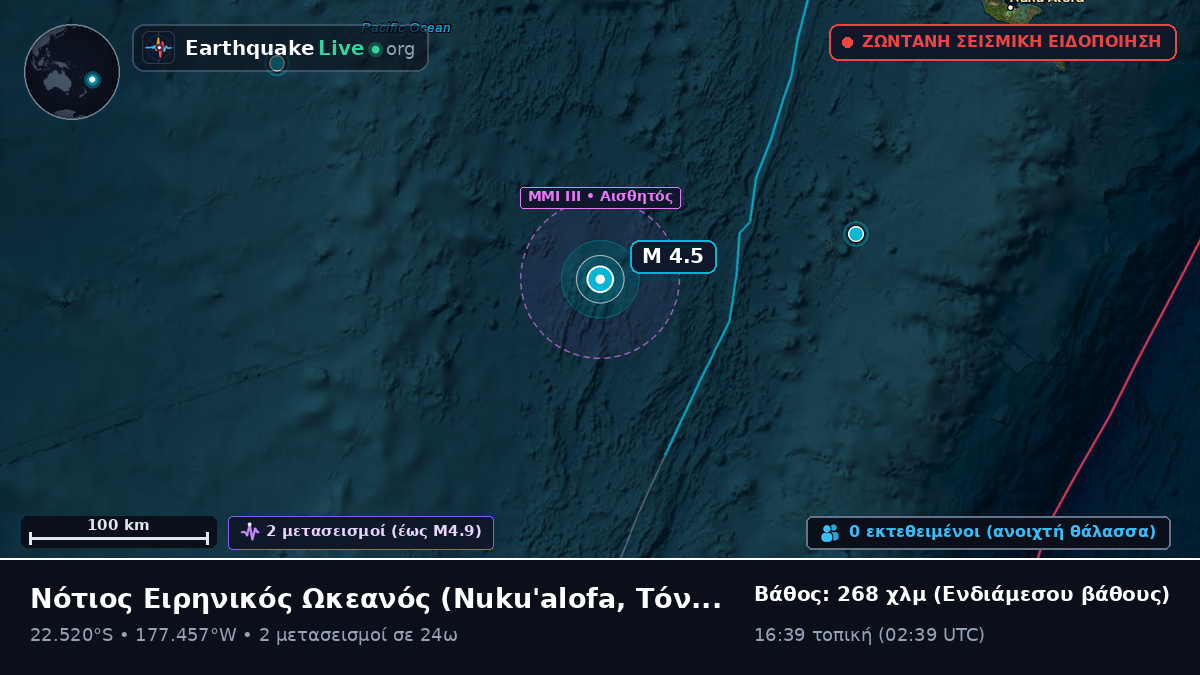 Νότιος Ειρηνικός Ωκεανός (Τόνγκα)