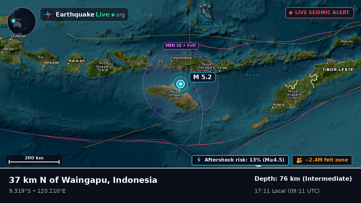 Off the coast of Waingapu, Indonesia