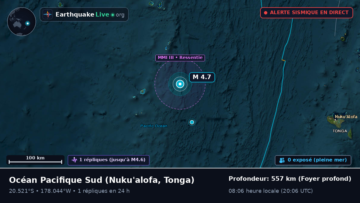 Océan Pacifique Sud (Tonga)