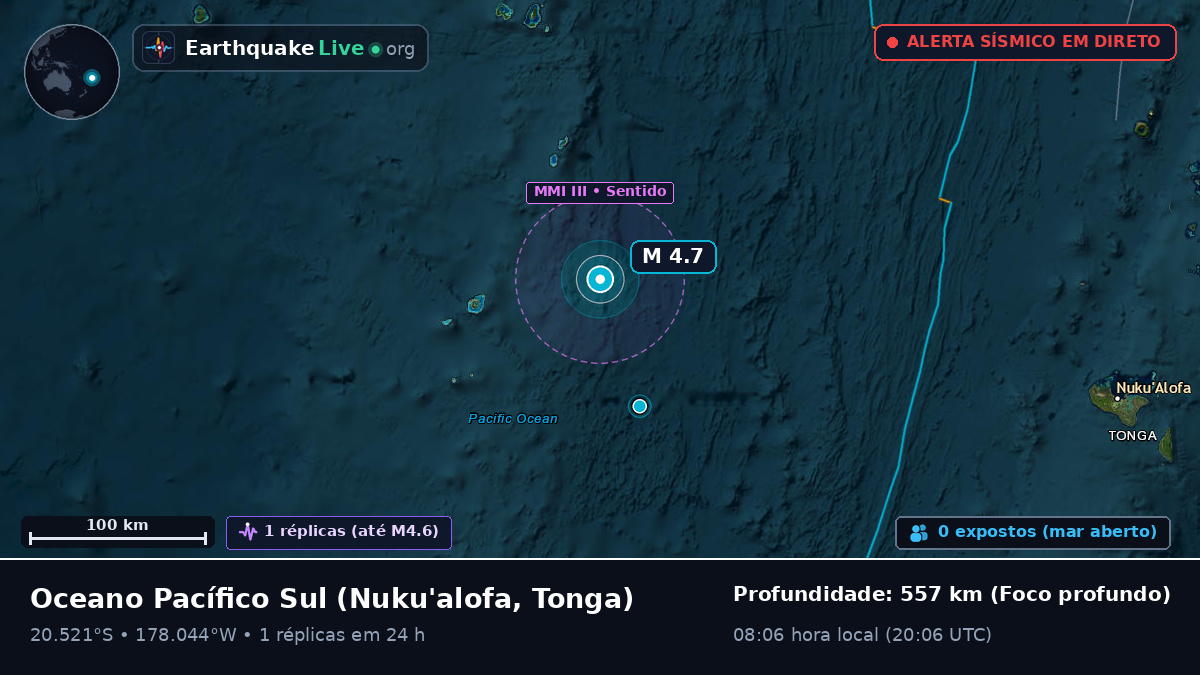 Oceano Pacífico Sul (Tonga)