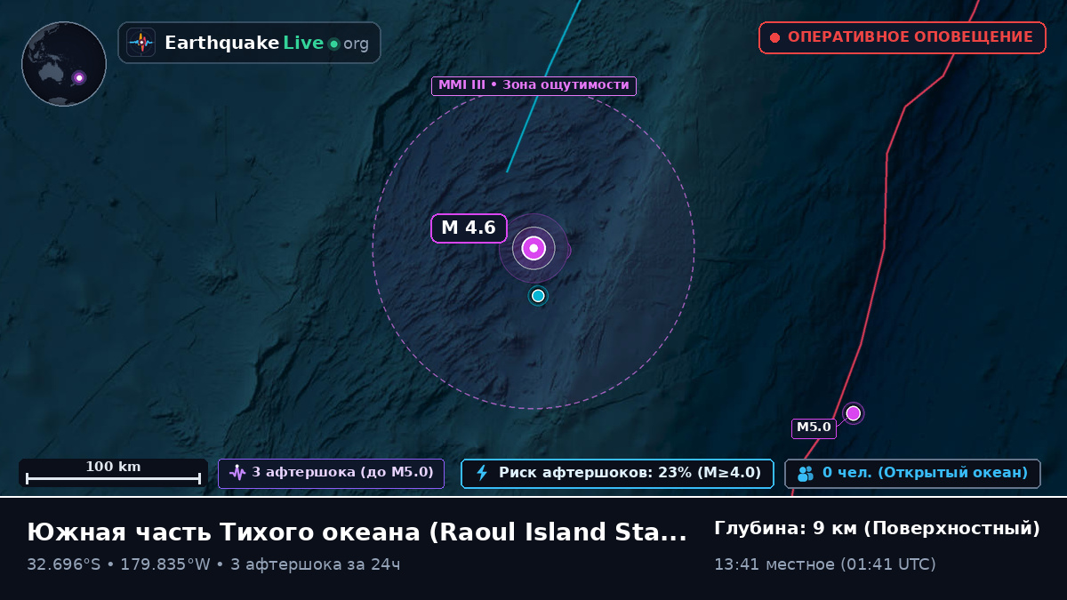 Южная часть Тихого океана (Kermadec Islands)