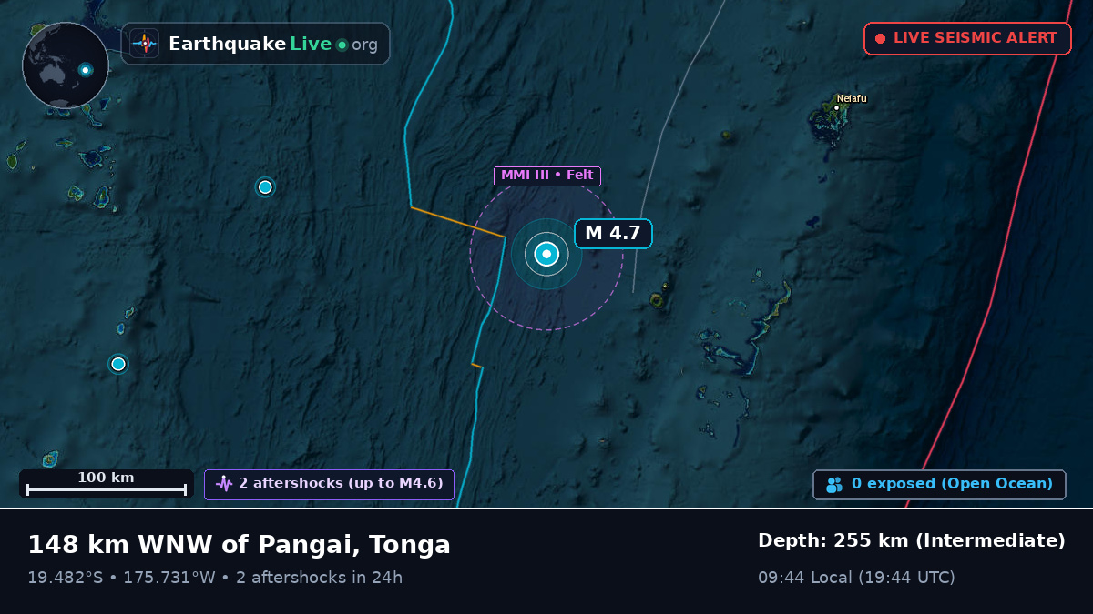 Off the coast of Nuku'alofa, Tonga