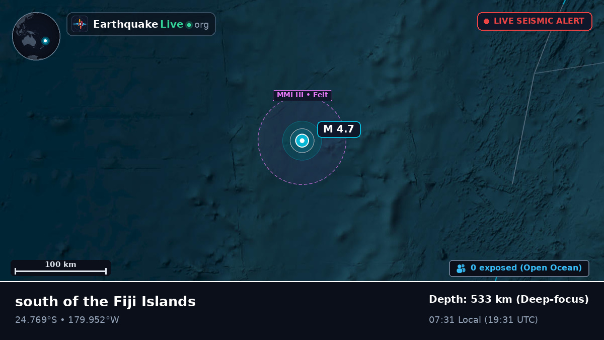 South Pacific Ocean (Kermadec Islands)