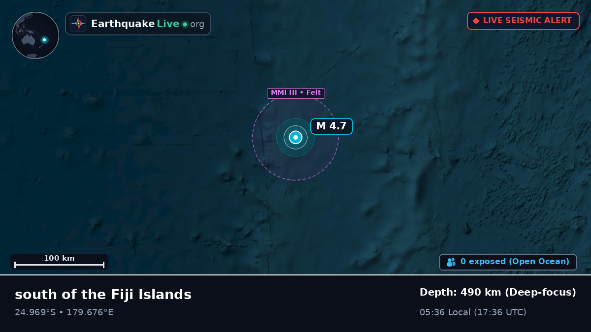 South Pacific Ocean (Kermadec Islands)