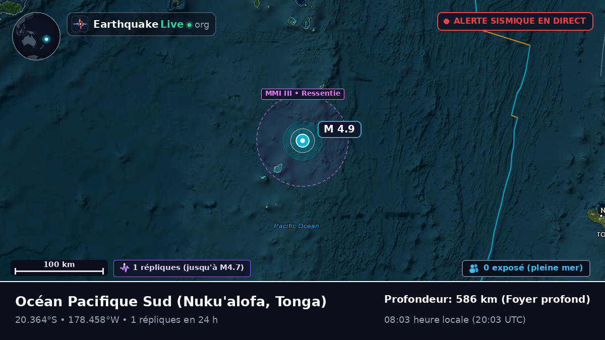 Océan Pacifique Sud (Tonga)