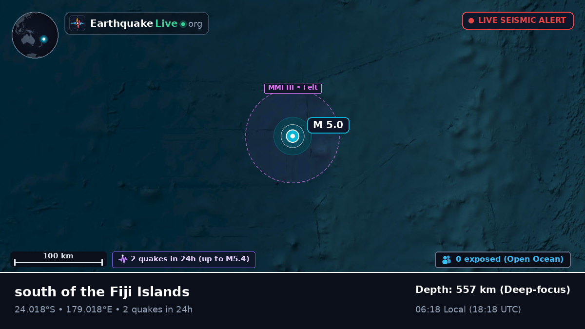 South Pacific Ocean (Kermadec Islands)