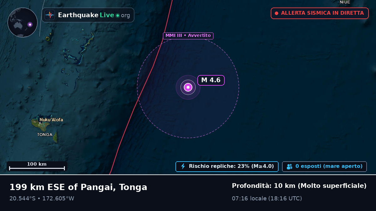 Oceano Pacifico meridionale (Tonga)