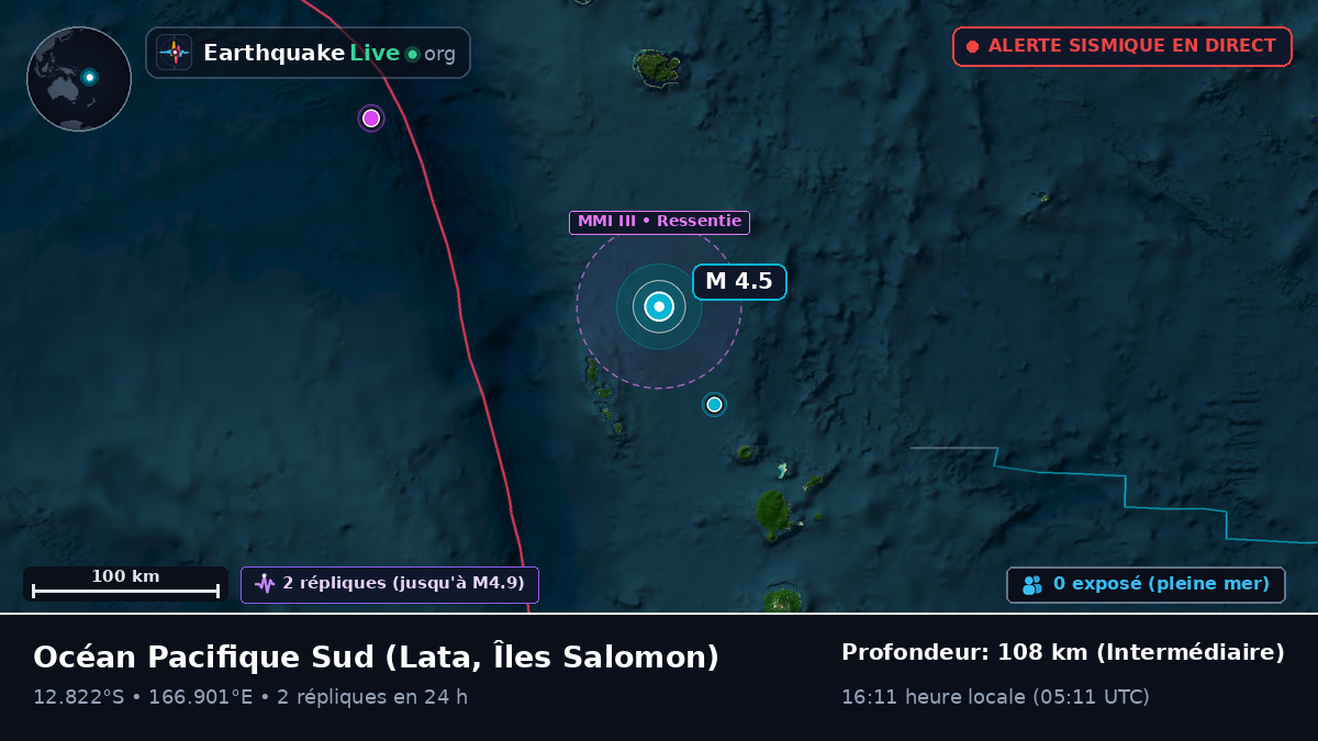 Océan Pacifique Sud (Îles Salomon)