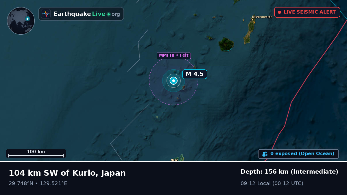 Off the coast of Kanoya, Japan