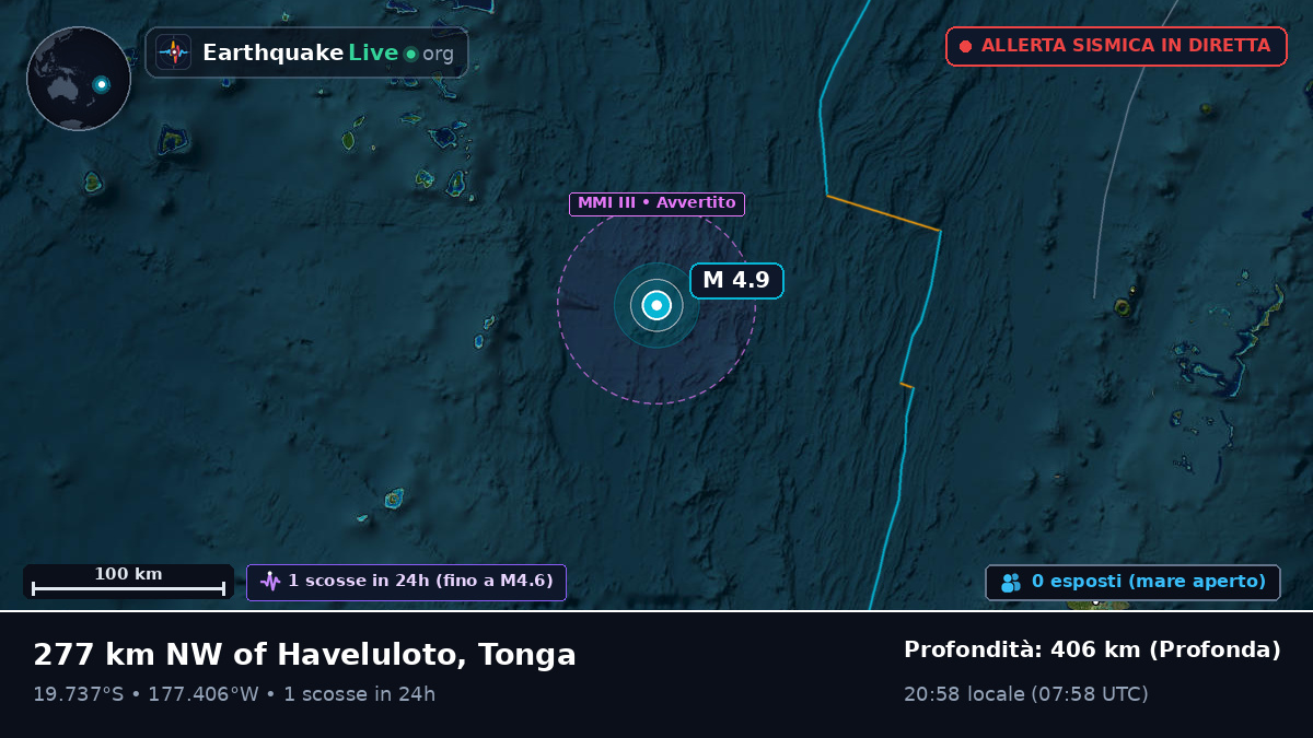 Oceano Pacifico meridionale (Tonga)