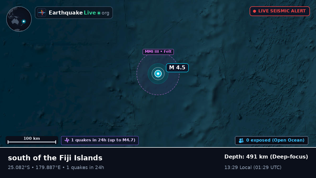 South Pacific Ocean (Kermadec Islands)