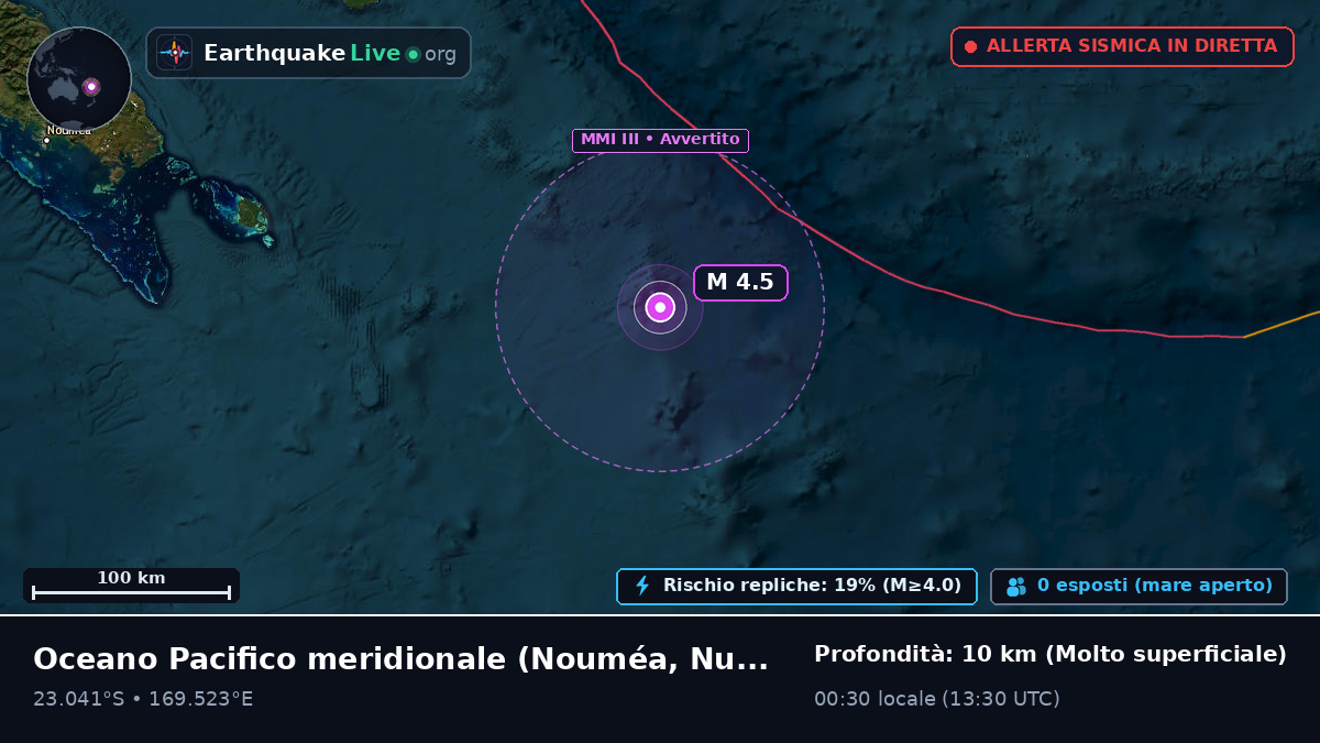 Oceano Pacifico meridionale (Nuova Caledonia)