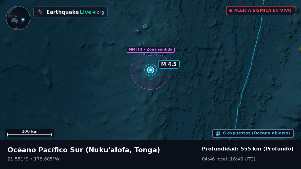 Océano Pacífico Sur (Tonga)