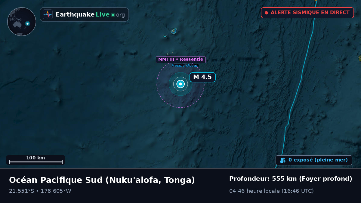 Océan Pacifique Sud (Tonga)