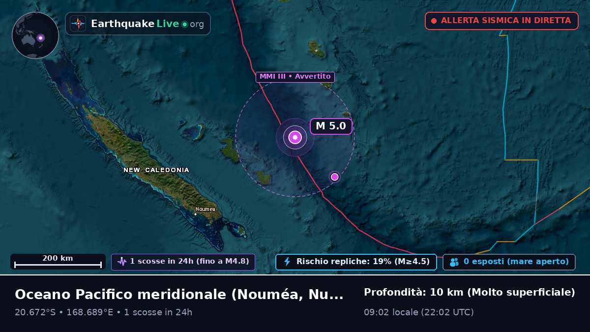 Oceano Pacifico meridionale (Nuova Caledonia)
