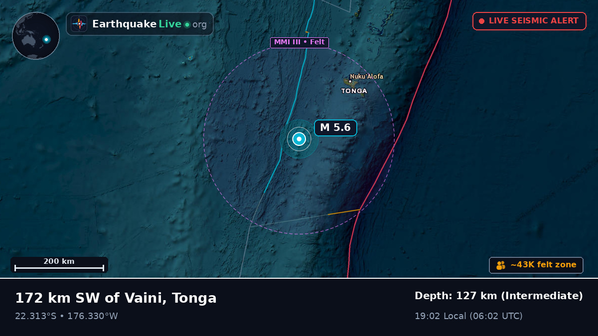 Off the coast of Nuku'alofa, Tonga