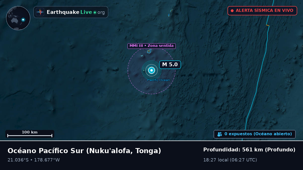 Océano Pacífico Sur (Tonga)