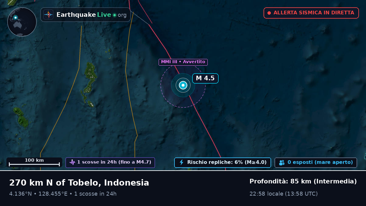 Oceano Pacifico settentrionale (Indonesia)