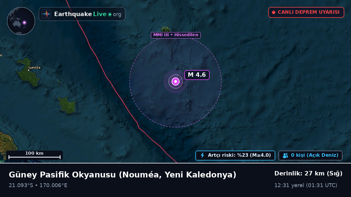Güney Pasifik Okyanusu (Yeni Kaledonya)