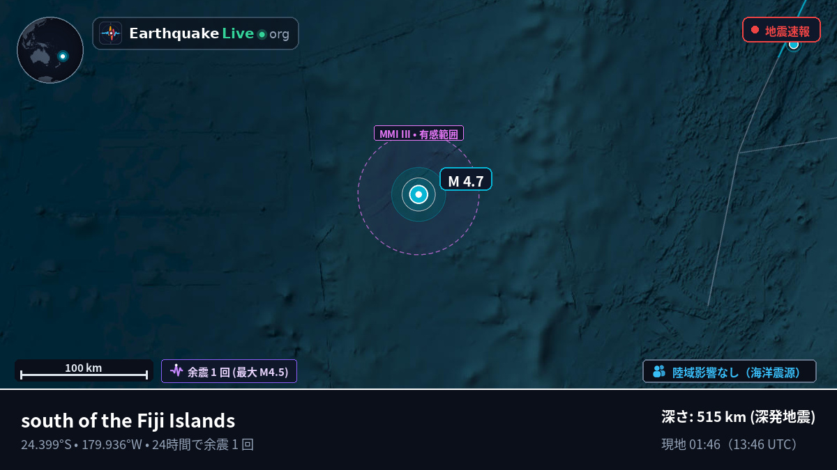 南太平洋 (Kermadec Islands)